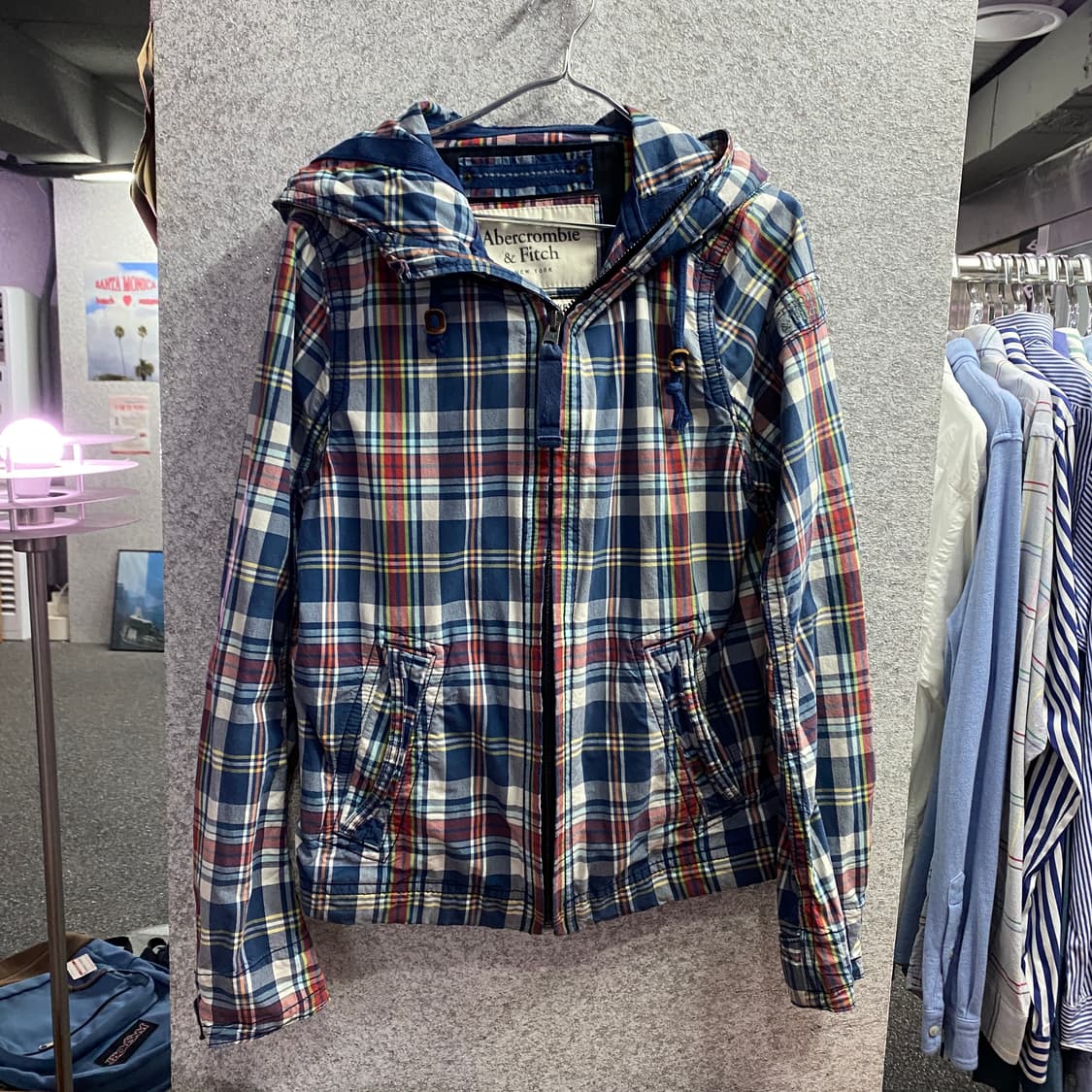 아베크롬비 암로고 파인 포인트 체크 후디드 자켓 B4564  상품이미지2