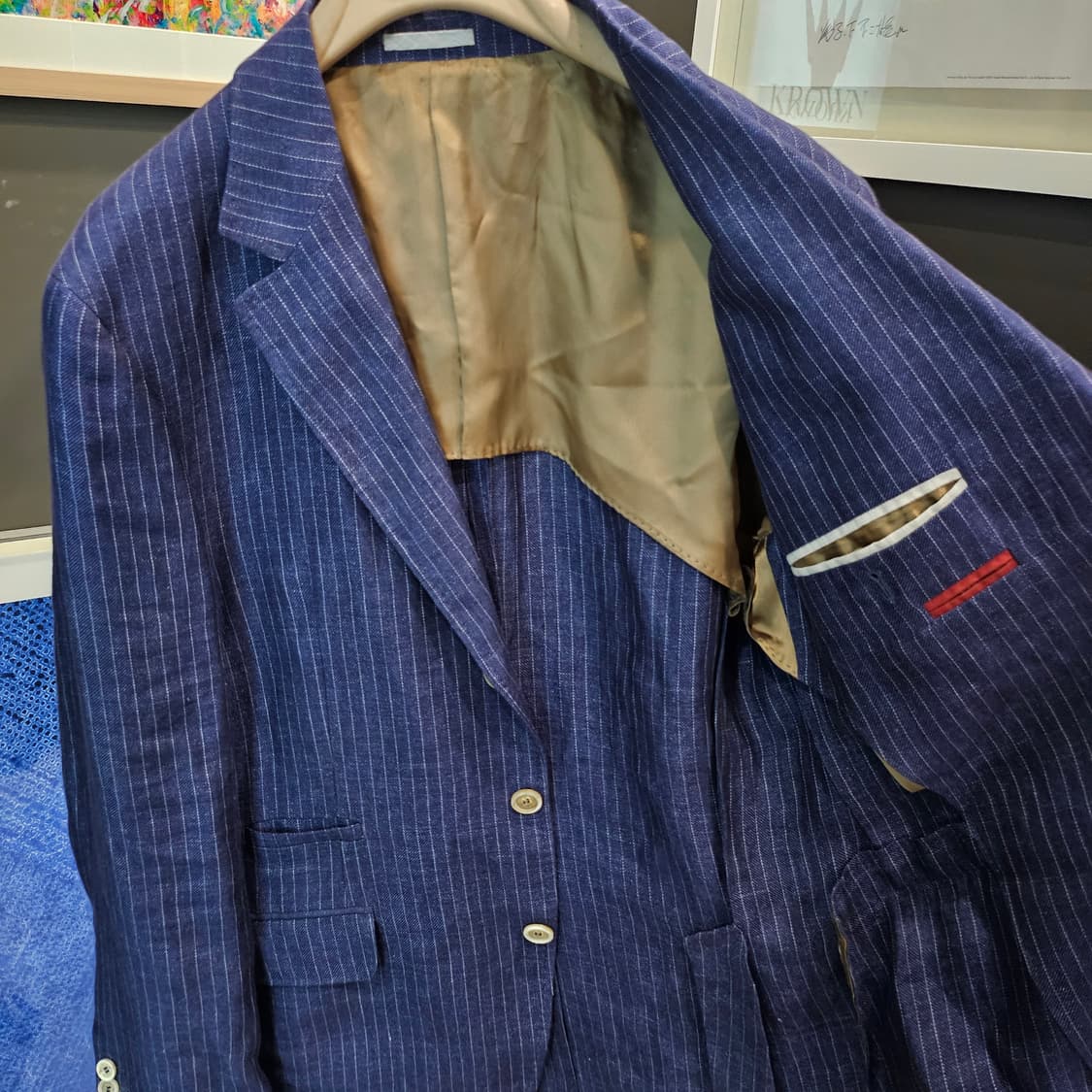 브루넬로 쿠치넬리 100% 린넨 블레이저 자켓 상품이미지4