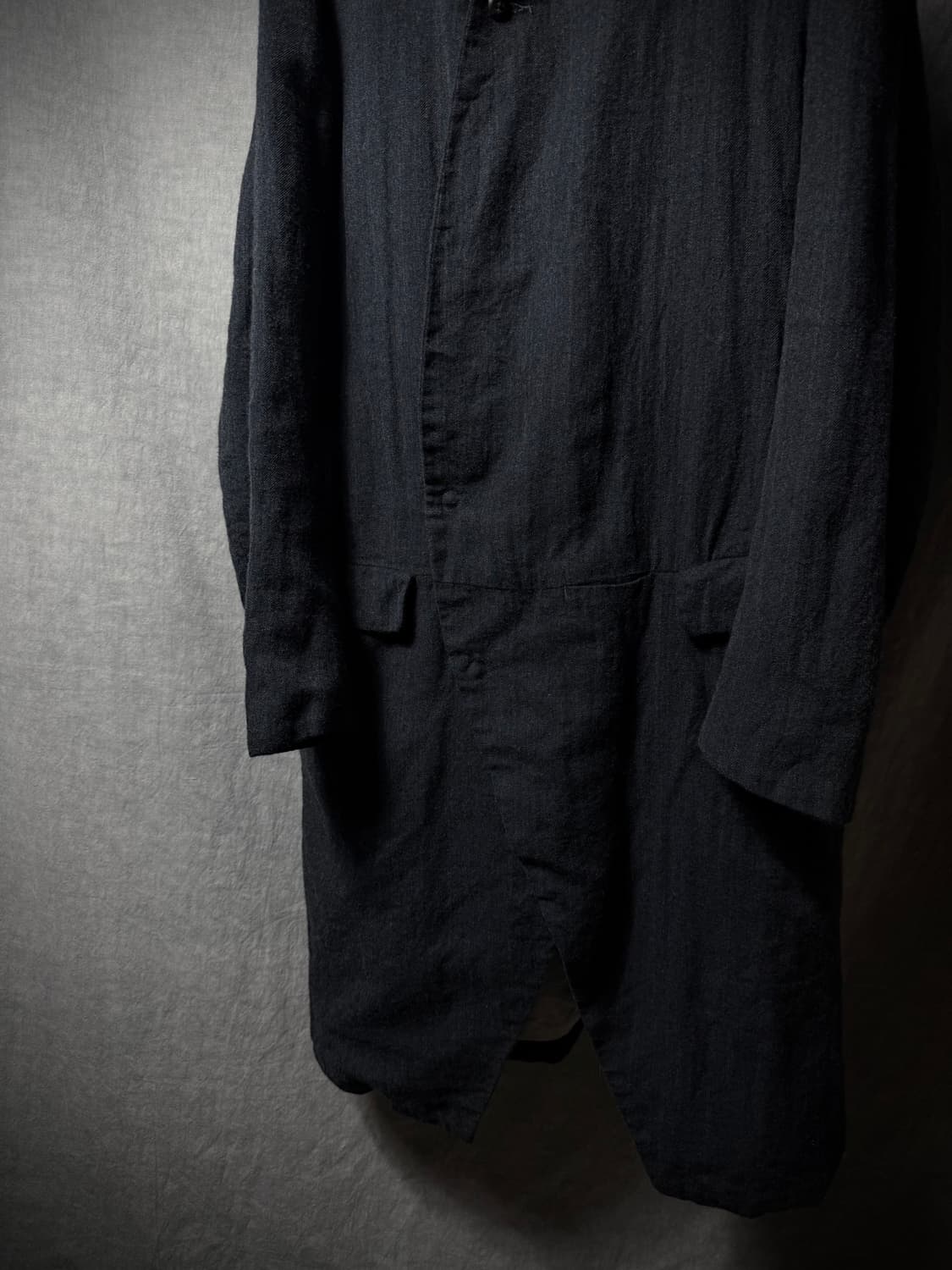 KLASICA Asymmetric Stand Collar Coat 상품이미지3