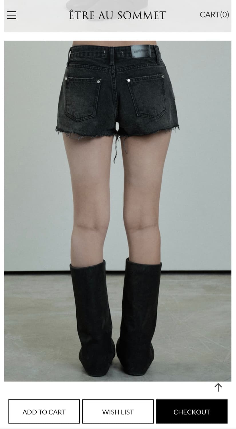 에트오소메 Rivet Damage Keyring Shorts pants 상품이미지3