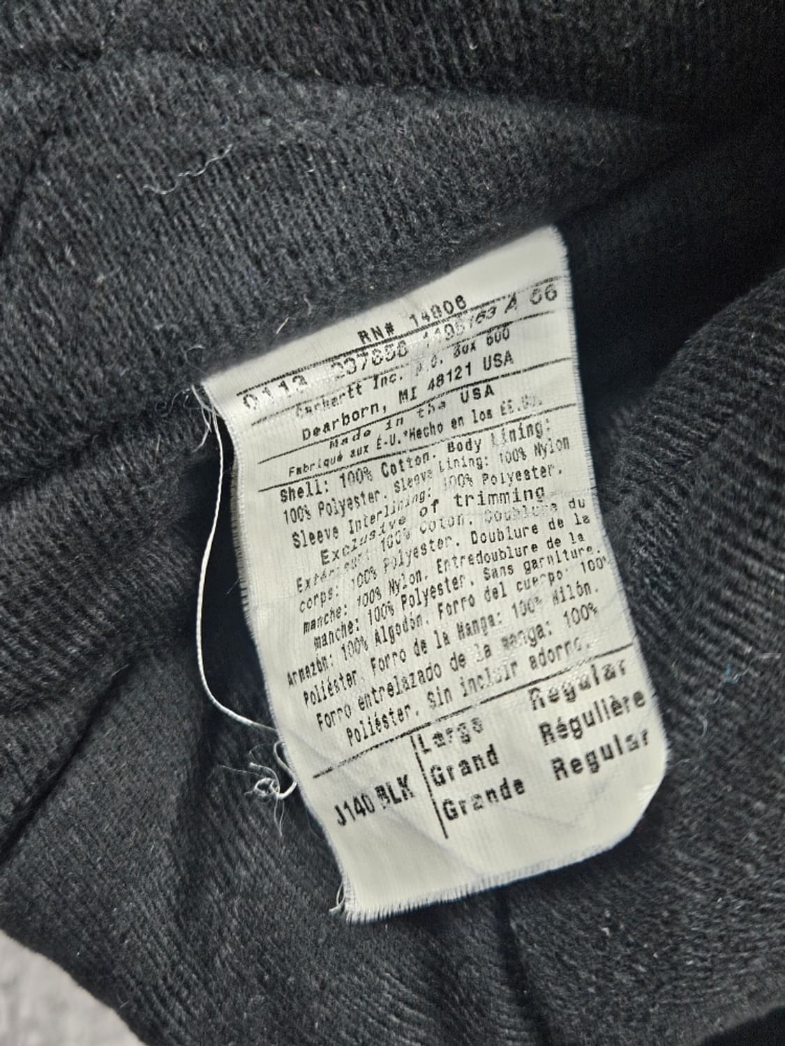 USA 칼하트 J140 덕 캔버스후드액티브 워크 자켓 (L)/ 10787 상품이미지9