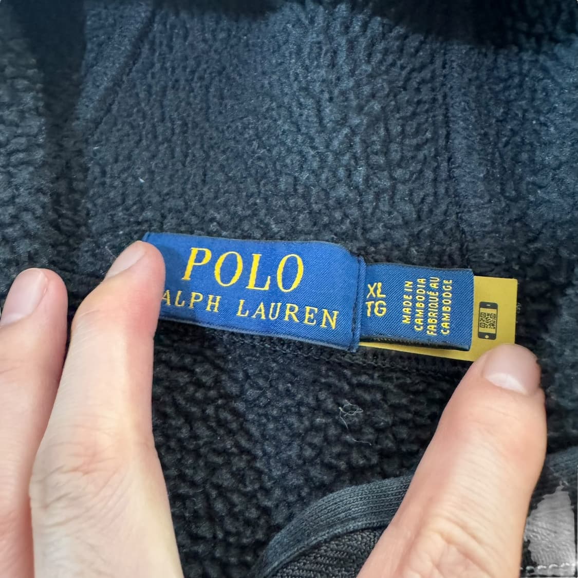 신형 QR라벨 폴로 랄프로렌 블랙 후드집업 상품이미지4