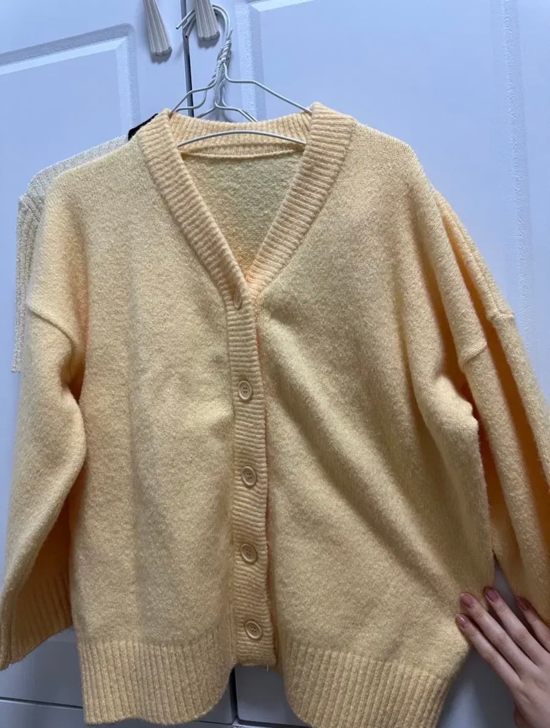 노란색 가디건 상품이미지1