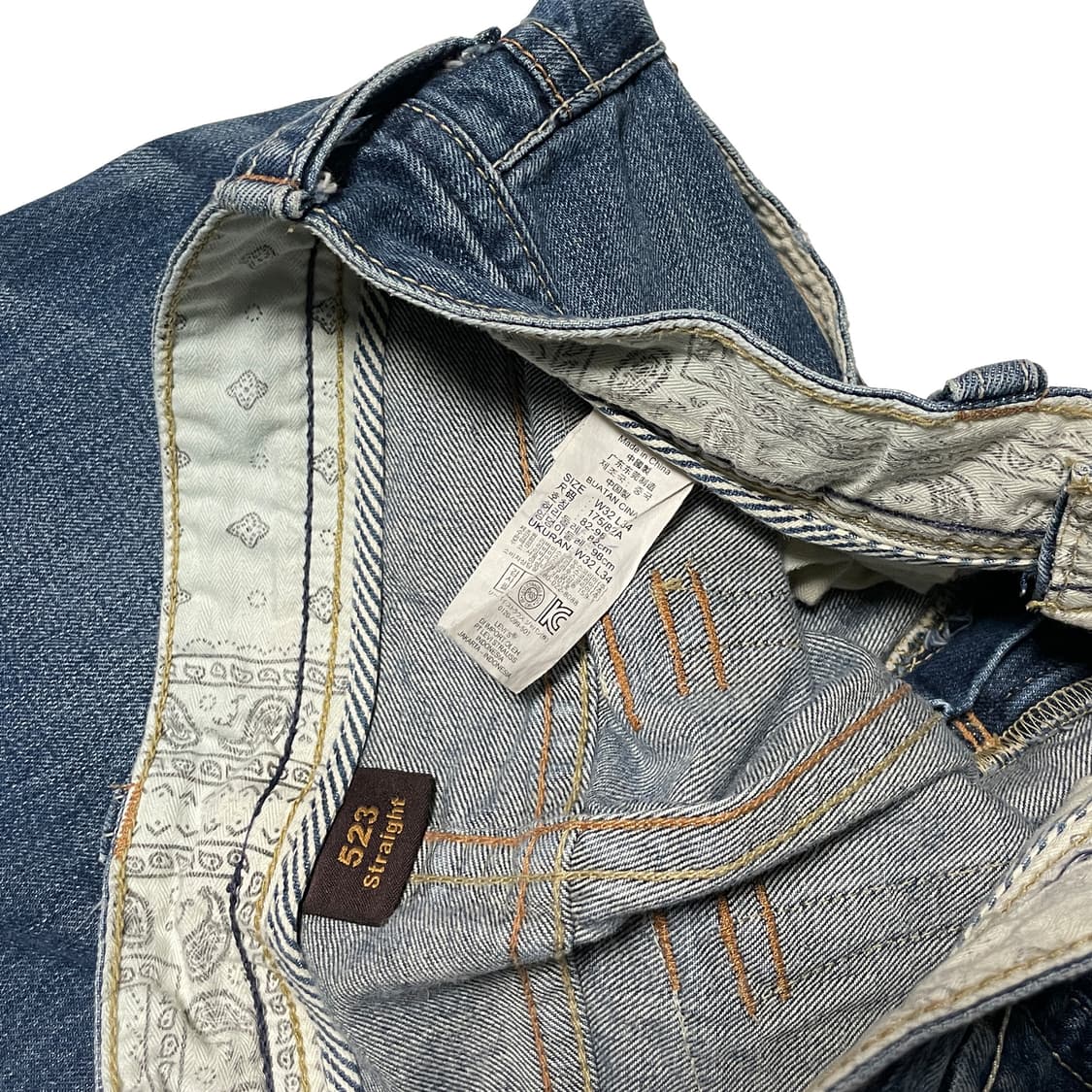 리바이스 523 페인티드패치 워싱 청바지 상품이미지6