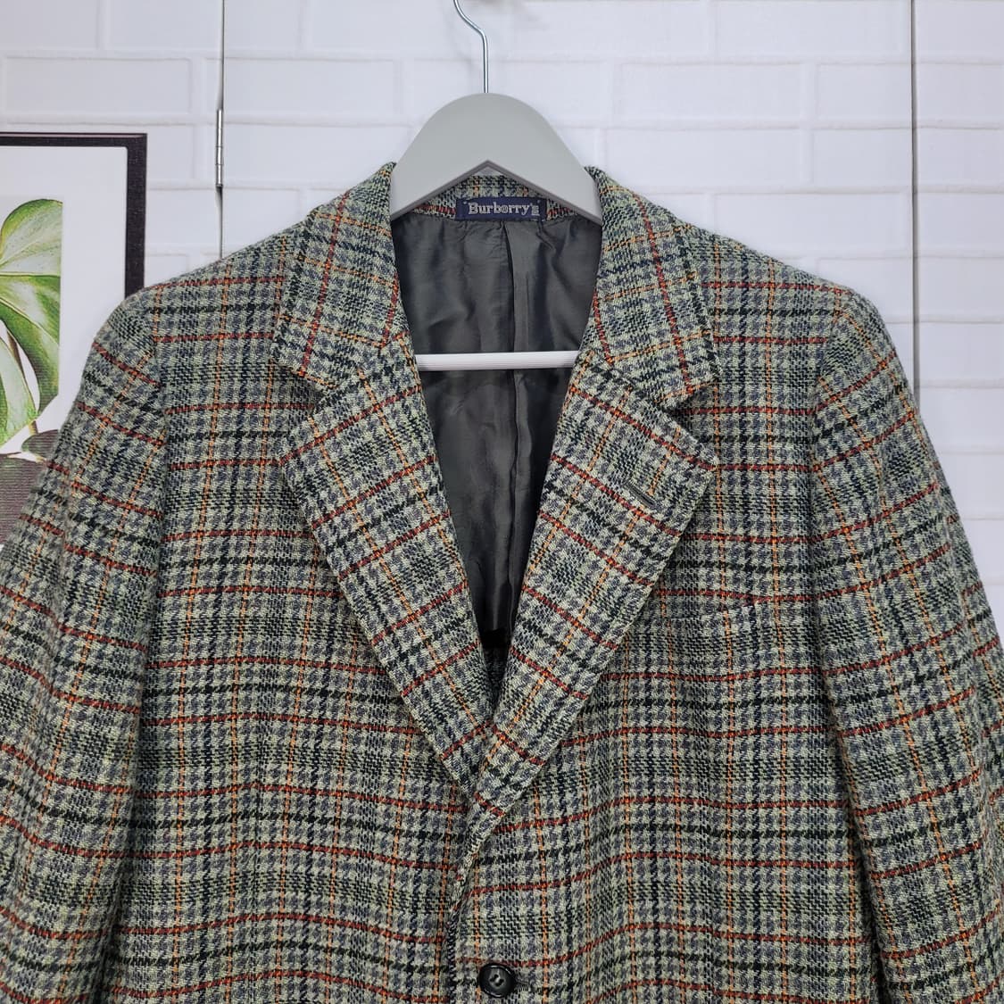 80s 버버리 하운드투스 울 블레이저 자켓 M 95사이즈 상품이미지2