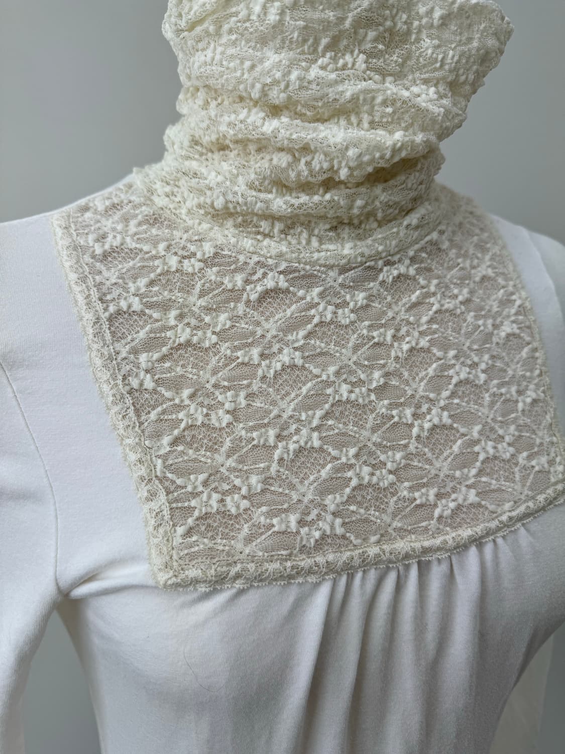 Lace Highneck Layered Top 상품이미지2