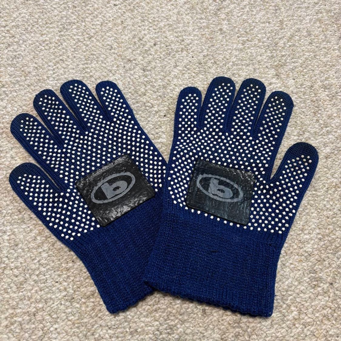 90s 비치 스케이트보드 로고 니트 장갑 블루 상품이미지2