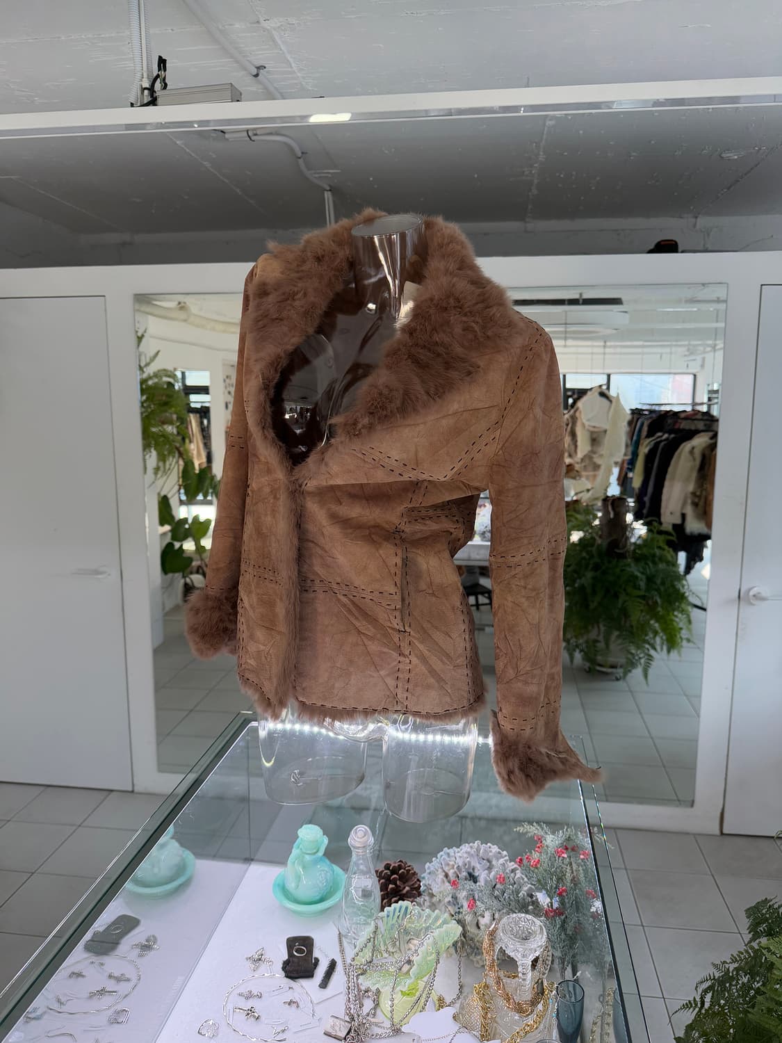 real leather stitch shearling jacket 상품이미지1