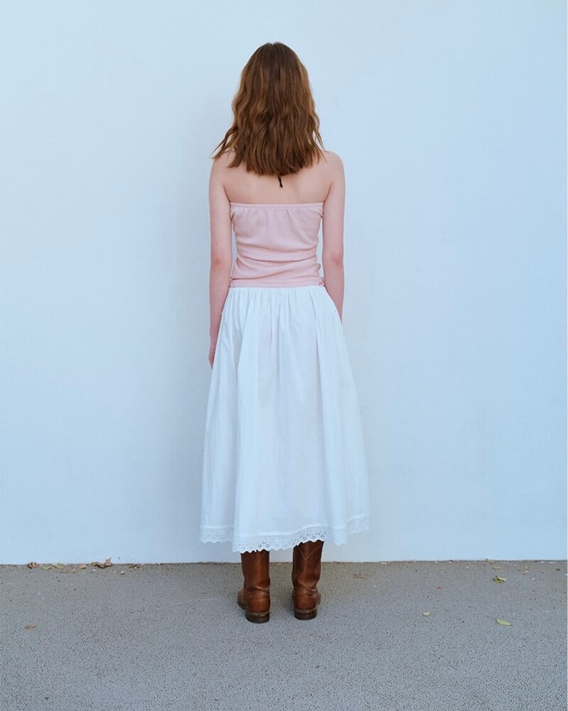 펀프롬펀 와플 튜브탑 피치 상품이미지4