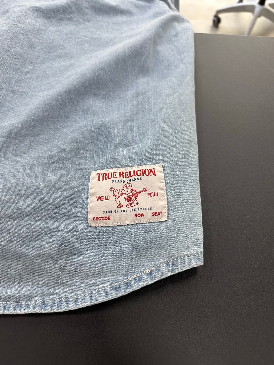 트루릴리전 스티치 데님 반팔셔츠 상품이미지5