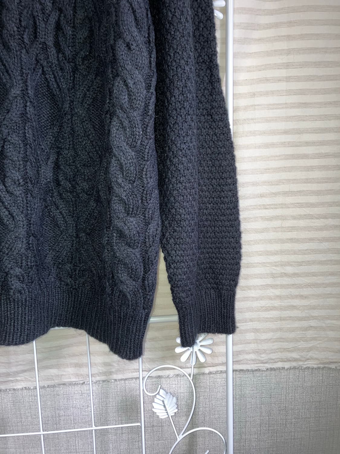 빈티지 블랙 꽈베기 니트 y2k 스트릿 갸루 펑키488 상품이미지4