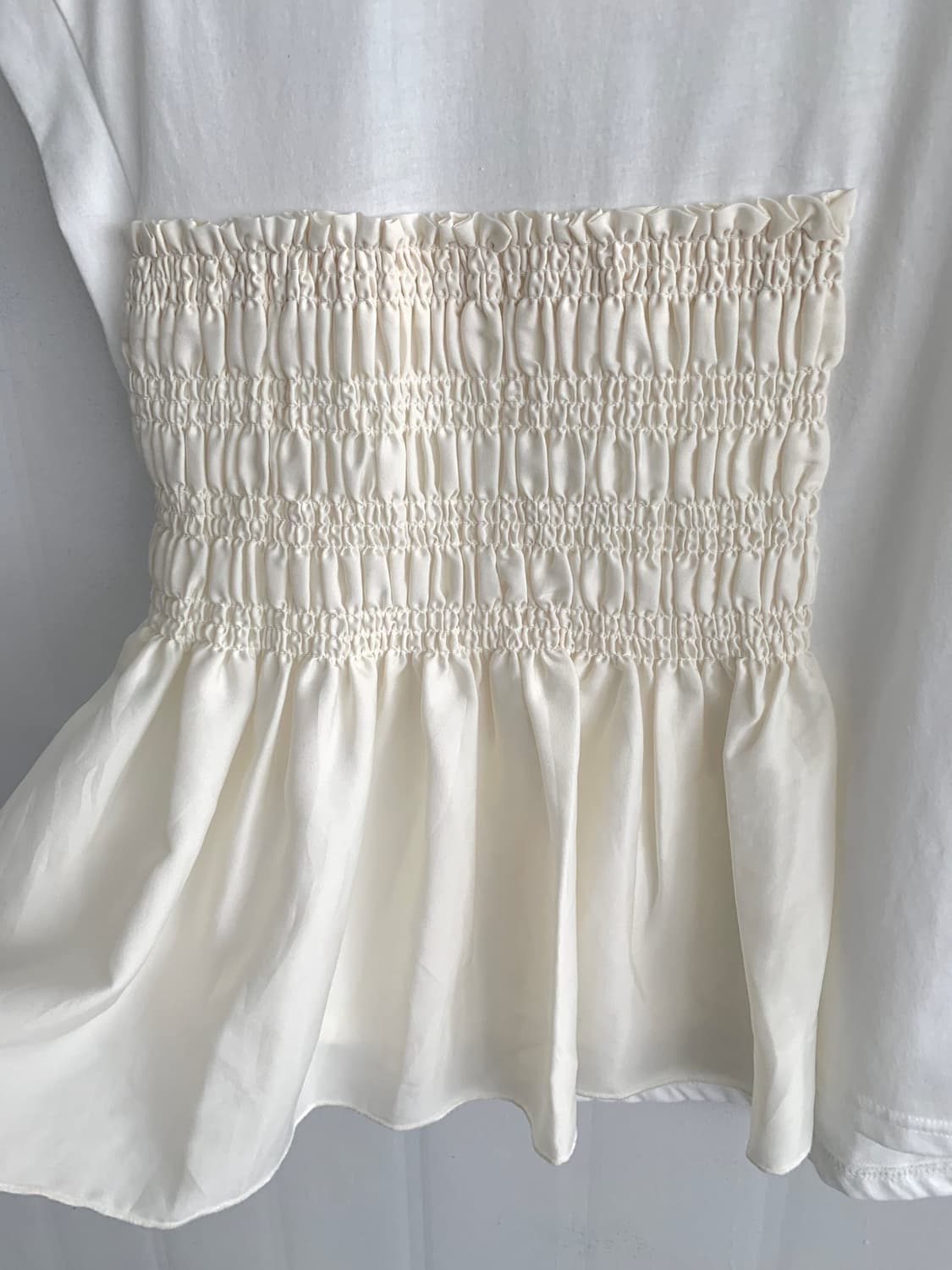 Beams Heart Ivory Pleats Point half top 상품이미지2