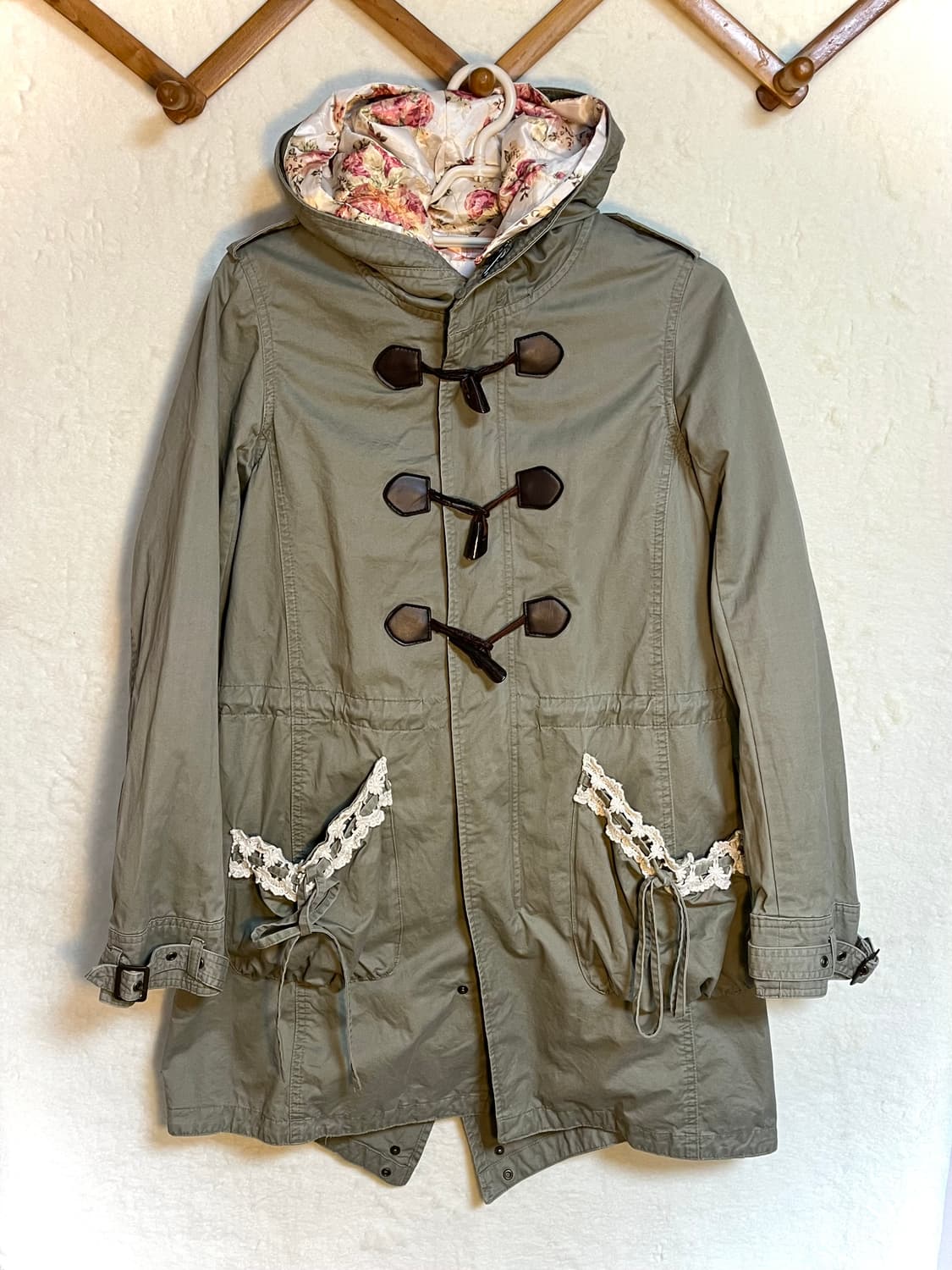 빈티지 리즈리사 레이스 야상 떡볶이 코트 상품이미지1