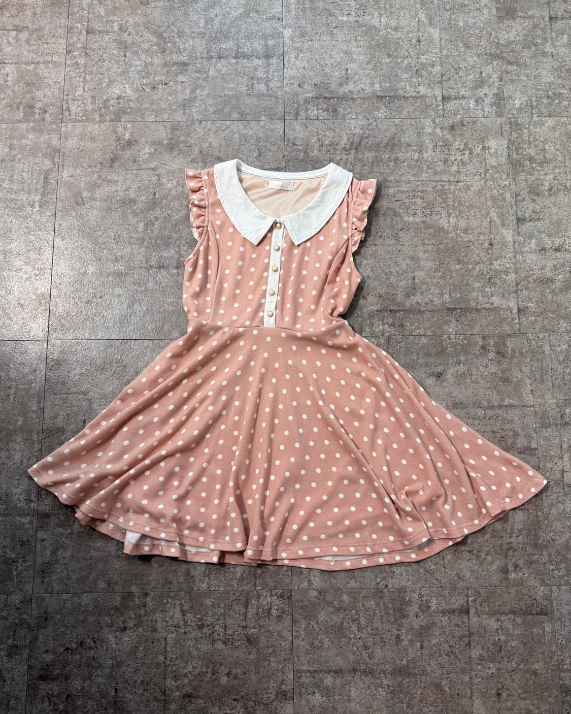 리즈리사 도트 패턴 니트 원피스 상품이미지1