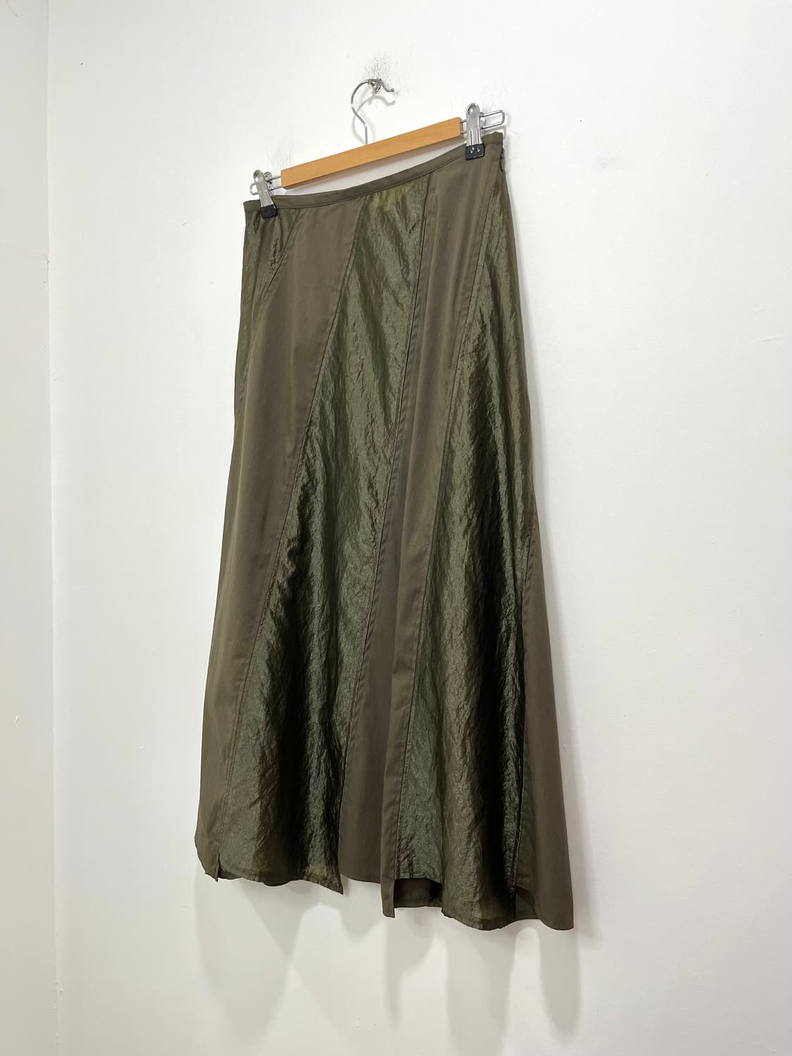 일본 빈티지 패치워크 언발 레이어드 롱 스커트 상품이미지2