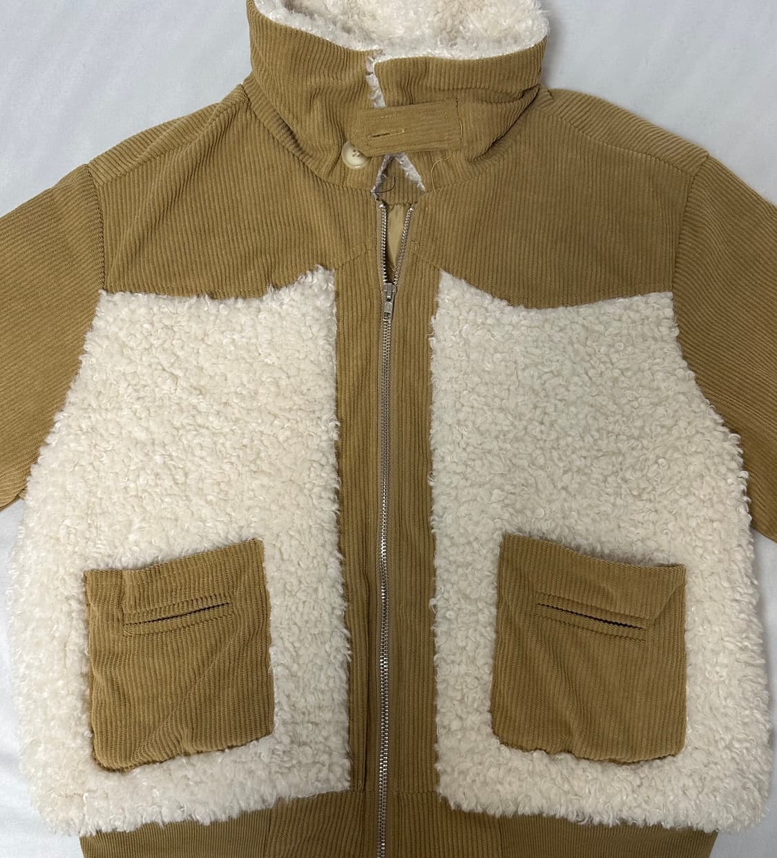 Beige Corduroy Wool Jacket 상품이미지1
