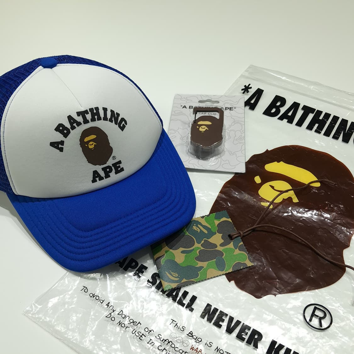 CL761 베이프 에이프헤드 컬리지 메쉬 볼캡 모자 상품이미지2