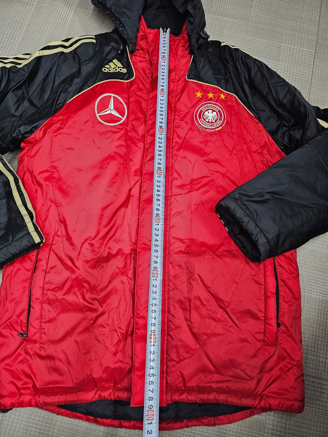 아디다스 독일 축구대표팀 벤치파카 롱하프패딩 상품이미지2