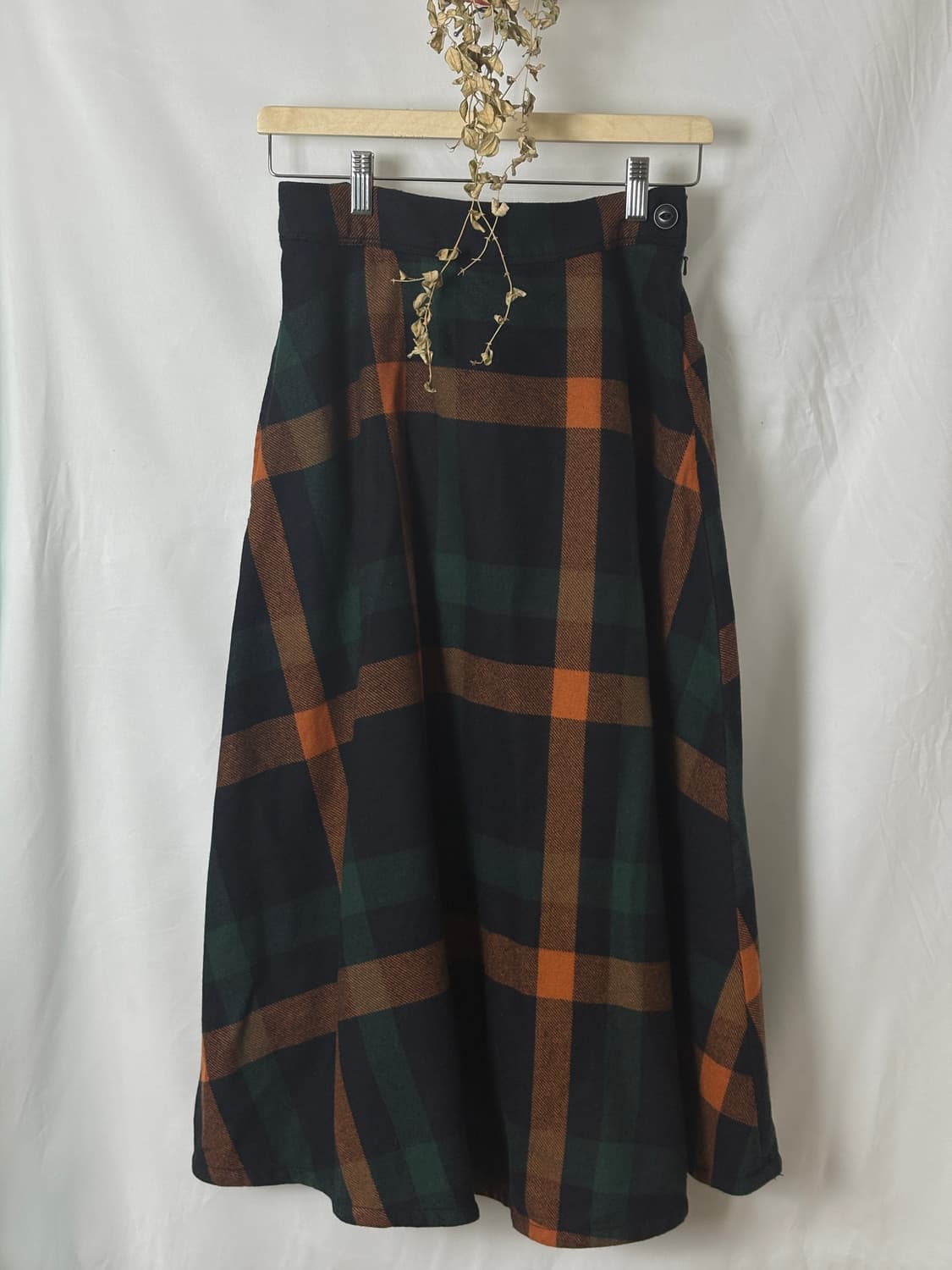 시트러스 울 체크 미디스커트 상품이미지1