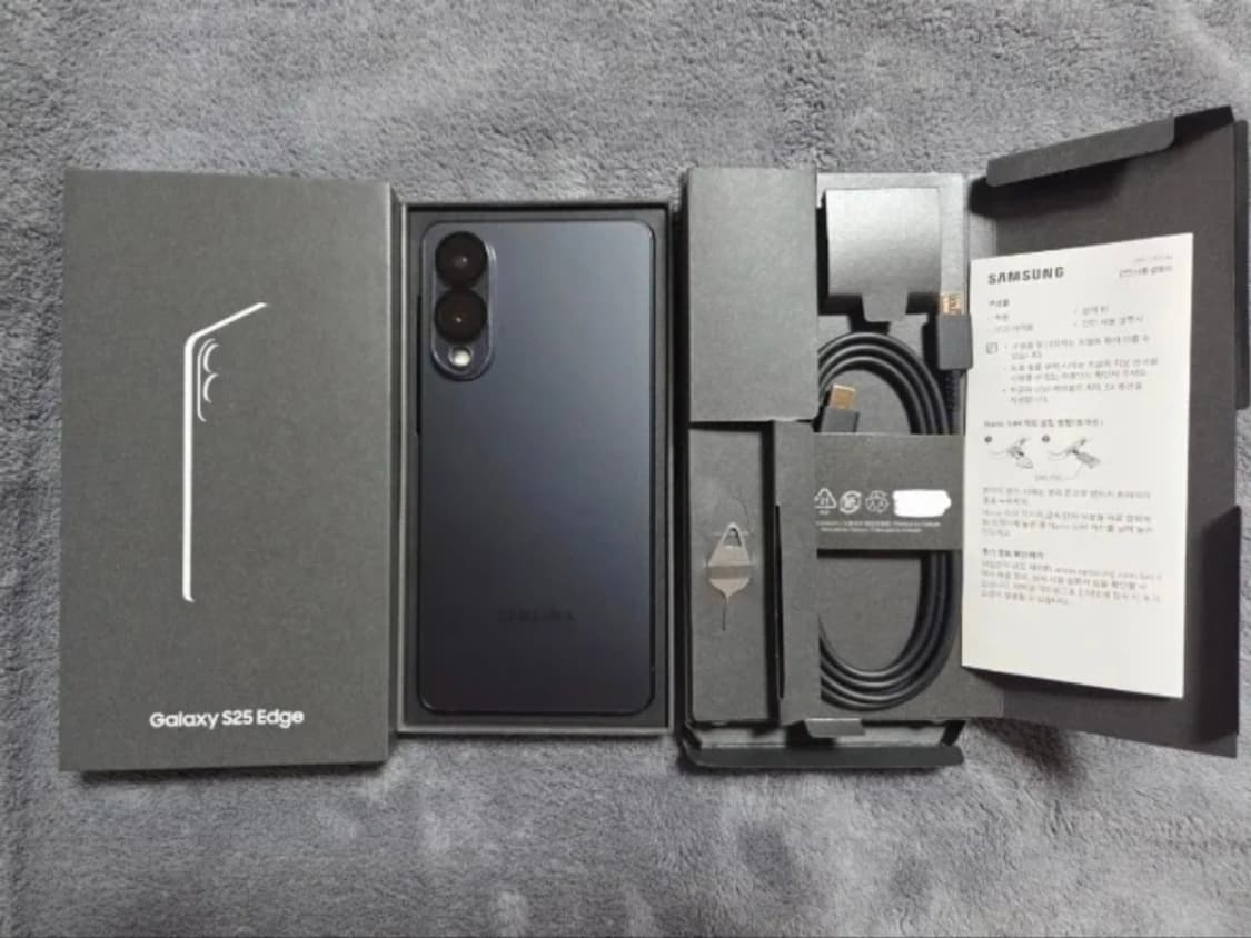 갤럭시 S25 엣지 512GB 블랙 풀박스 상품이미지1