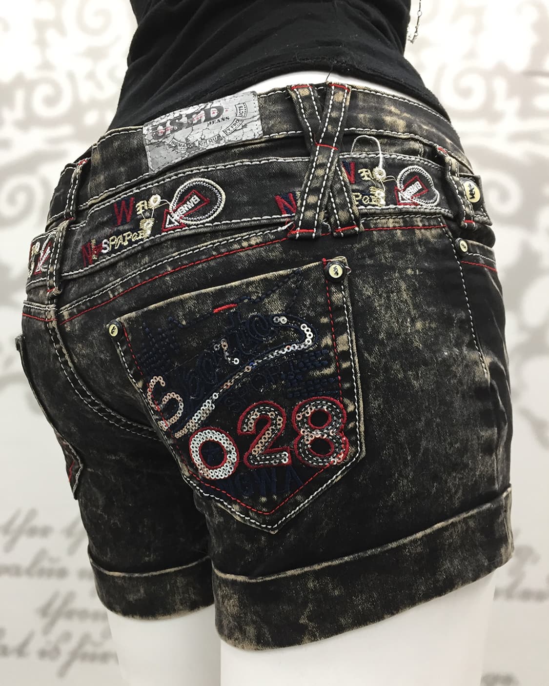 Y2K lettering shorts 상품이미지3