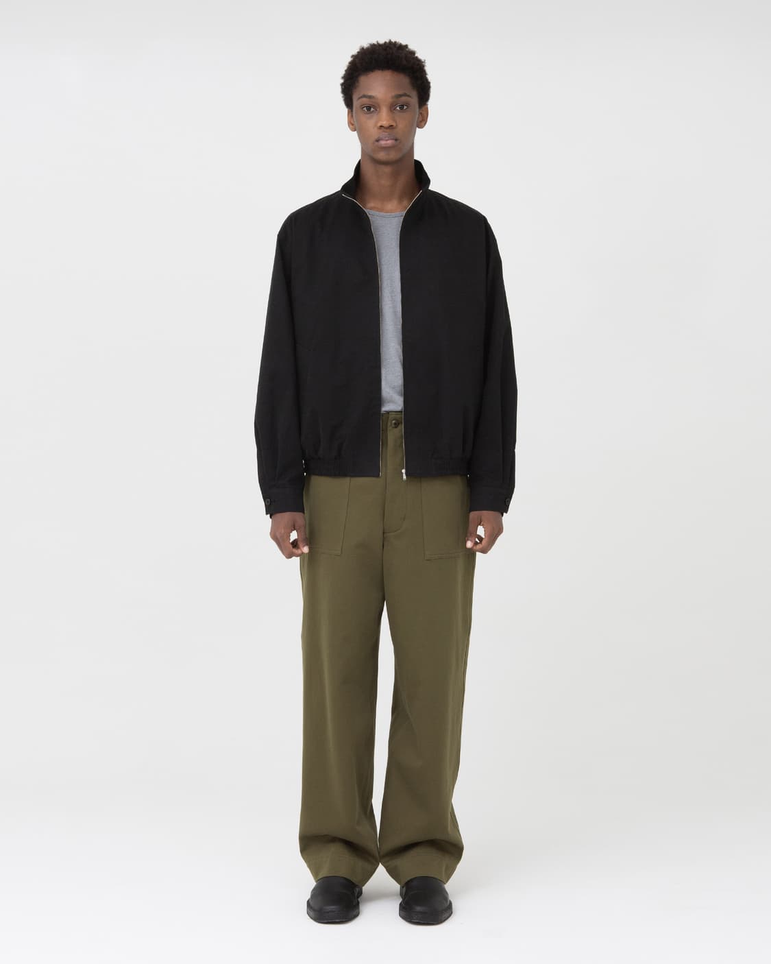 브라운야드 스탠드 칼라 블루종 4사이즈 상품이미지1