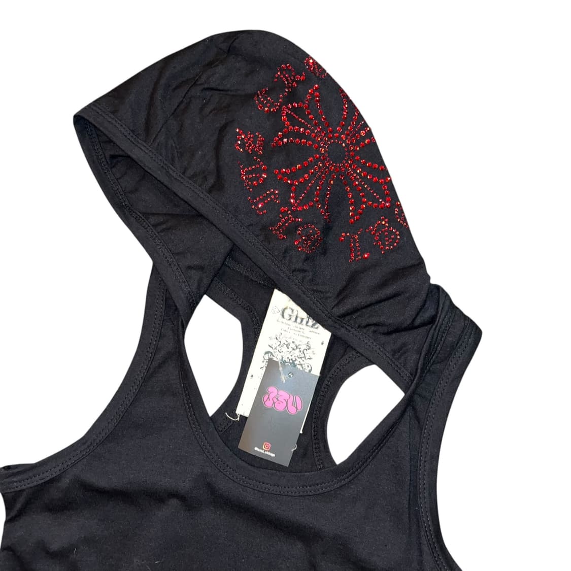 Glitz 글리츠 큐빅 후드 나시 펑크y2k갸루 상품이미지2