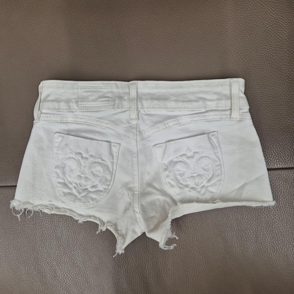 씨위 화이트 데님 핫팬츠 23 상품이미지2