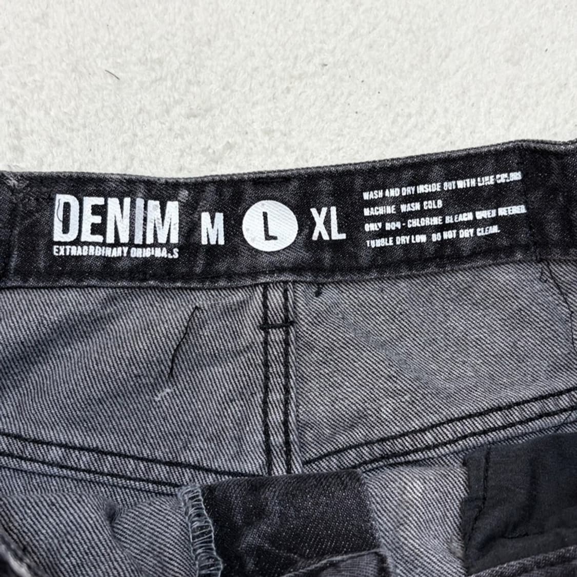 EXTRAORDINARY 스플래터 워싱 데님진 L 상품이미지5