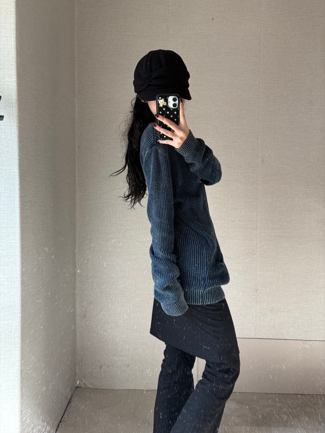 폴로 워시드 네이비 니트 가디건 상품이미지3