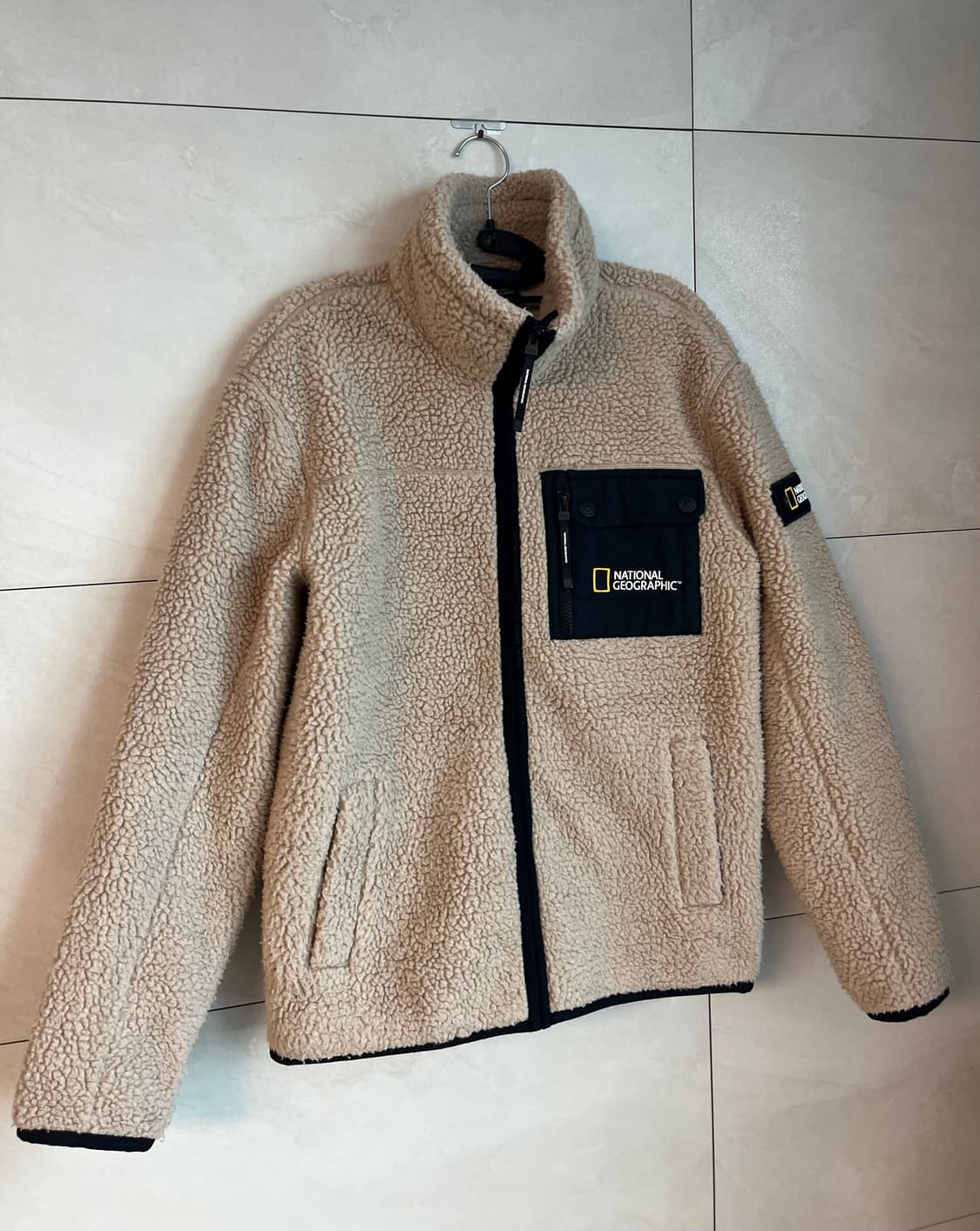 내셔널지오그래픽 베이지 뽀글이 플리스 자켓 [M] 상품이미지2