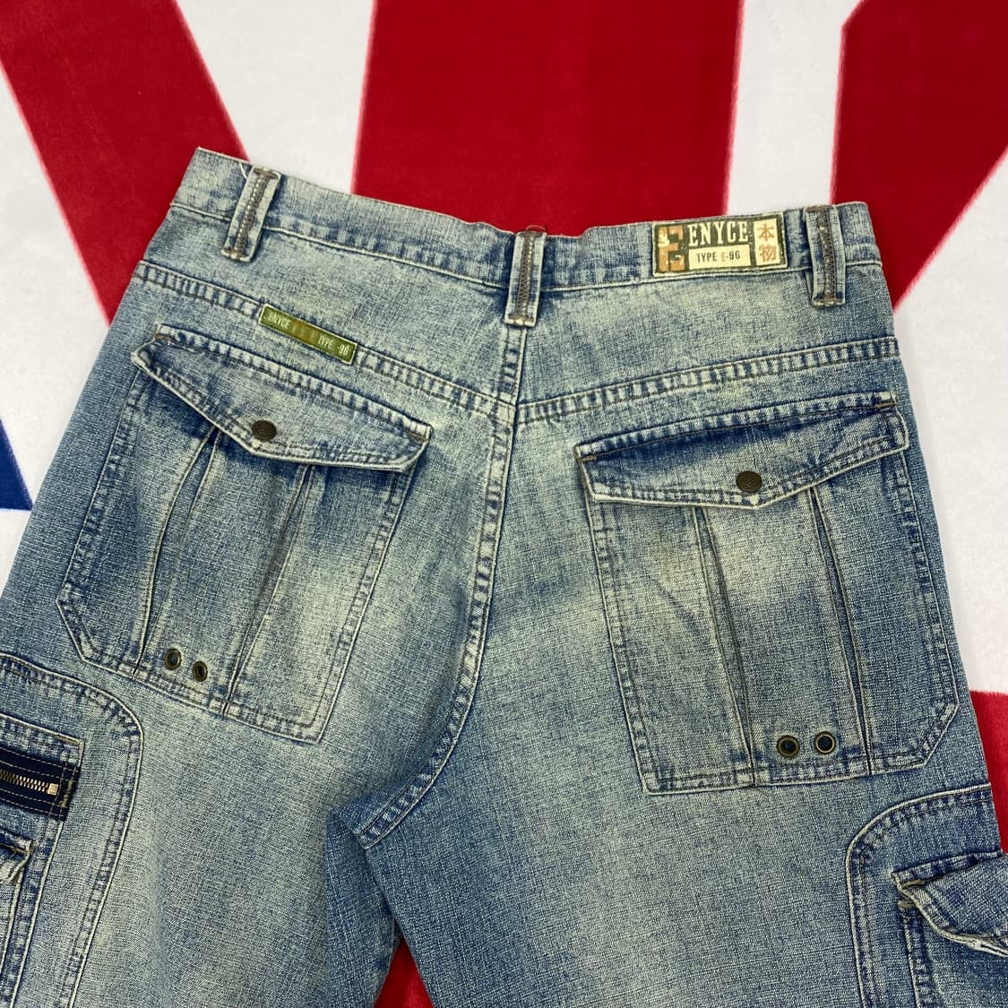 빈티지 워싱 데님 카고팬츠 34  상품이미지4