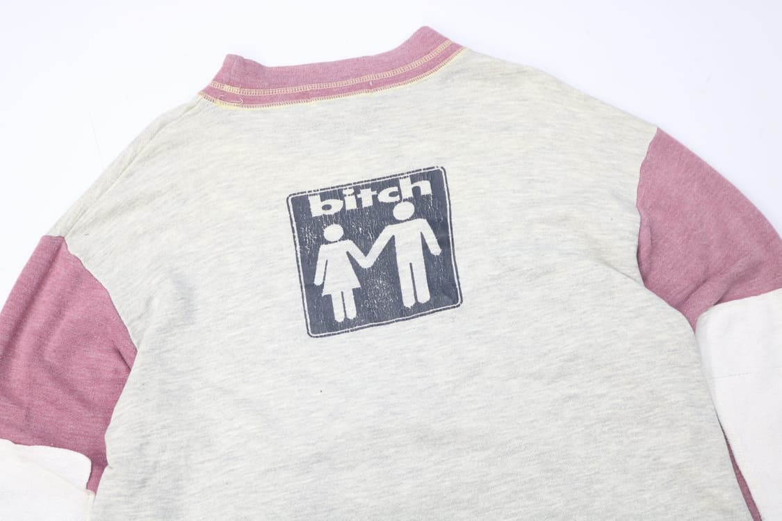 비치 스케이트보드 90s 빈티지 캥거루 포켓 핑크 배색 맨투맨 상품이미지8