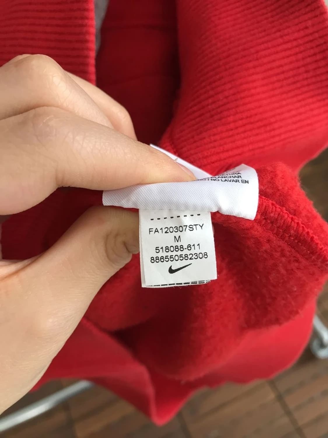 Nike Spellout Red Zip-up Sweatshirt 상품이미지9