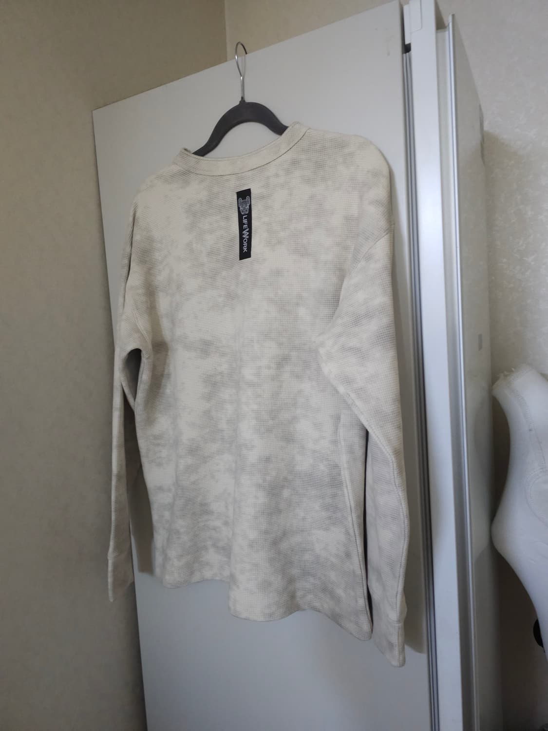 새상품)라이프워크 와플 긴팔티 아이보리 상품이미지4