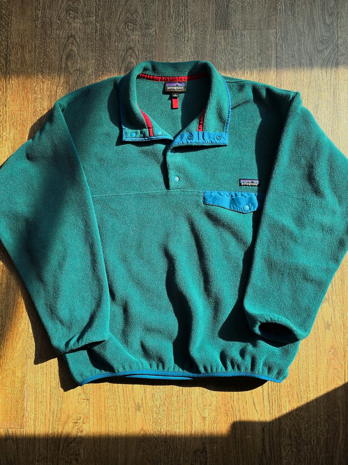 파타고니아 신칠라 그린 퍼플 L 헤비웨이트 상품이미지2