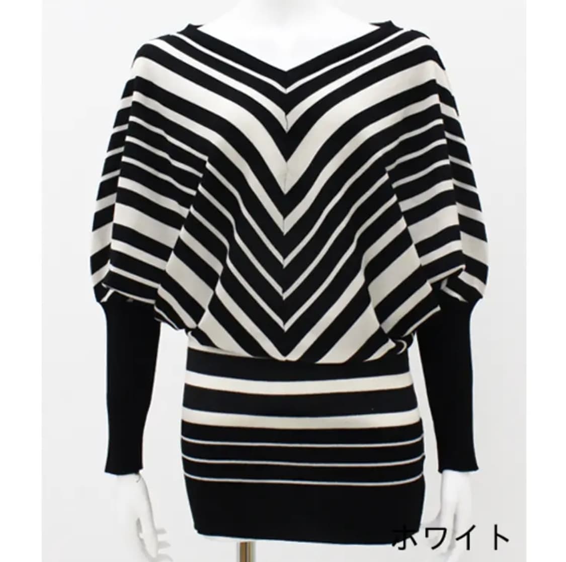 단가라 니트 원피스 상품이미지1