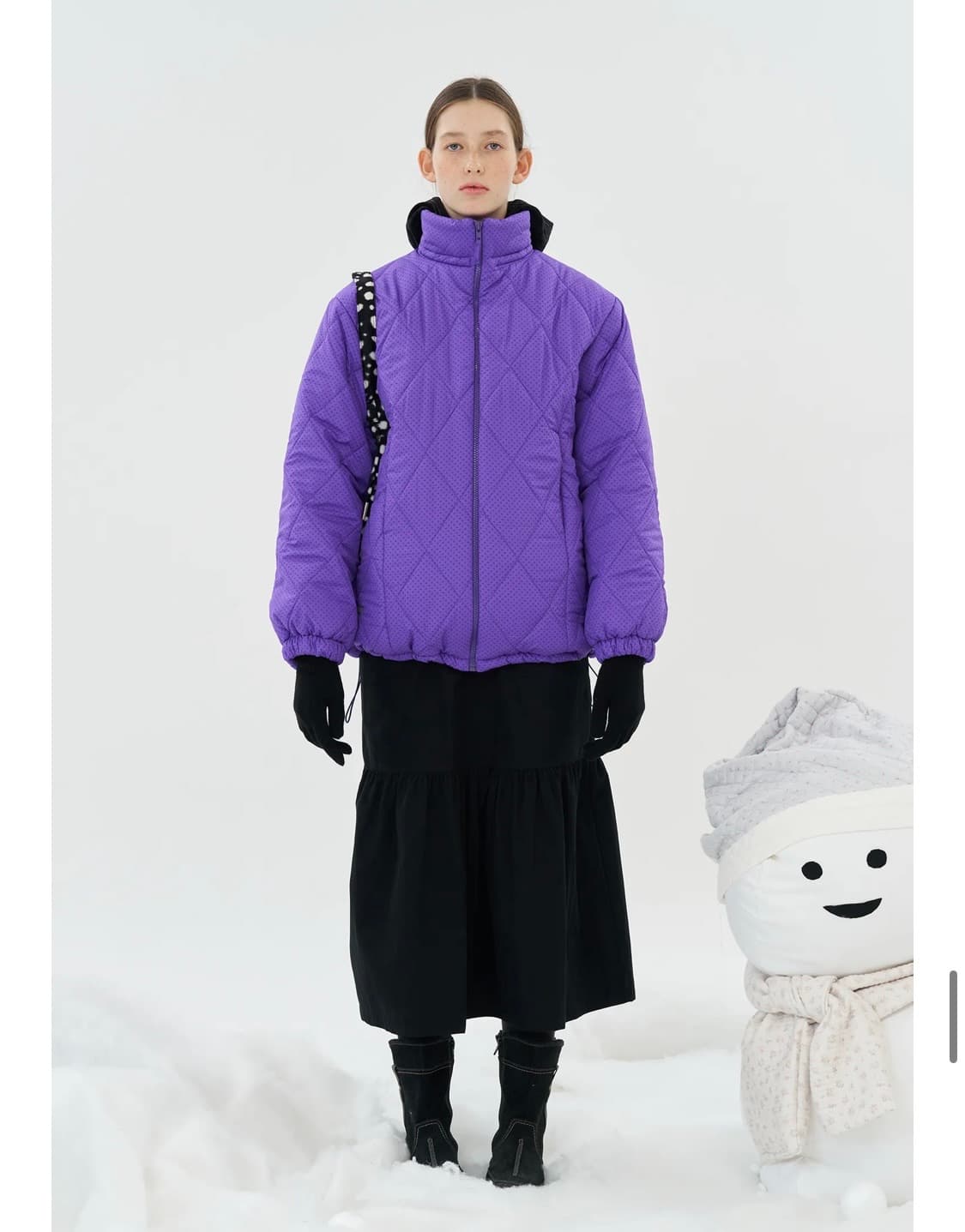 Low shirring skirt black 상품이미지1