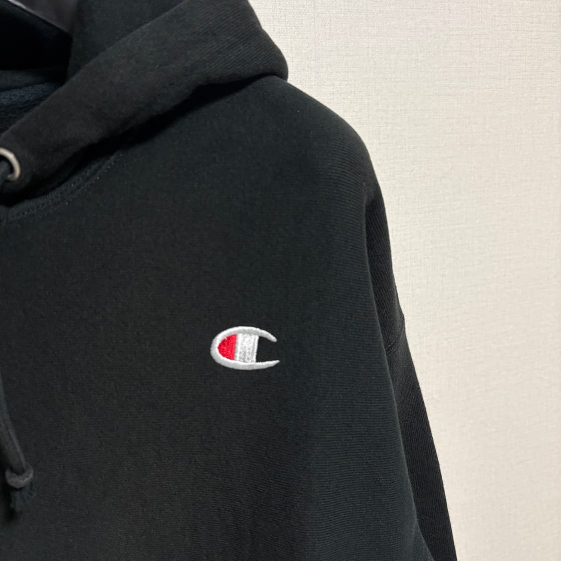 챔피온 리버스위브 기모 로고 후드티 / 블랙, M 상품이미지6