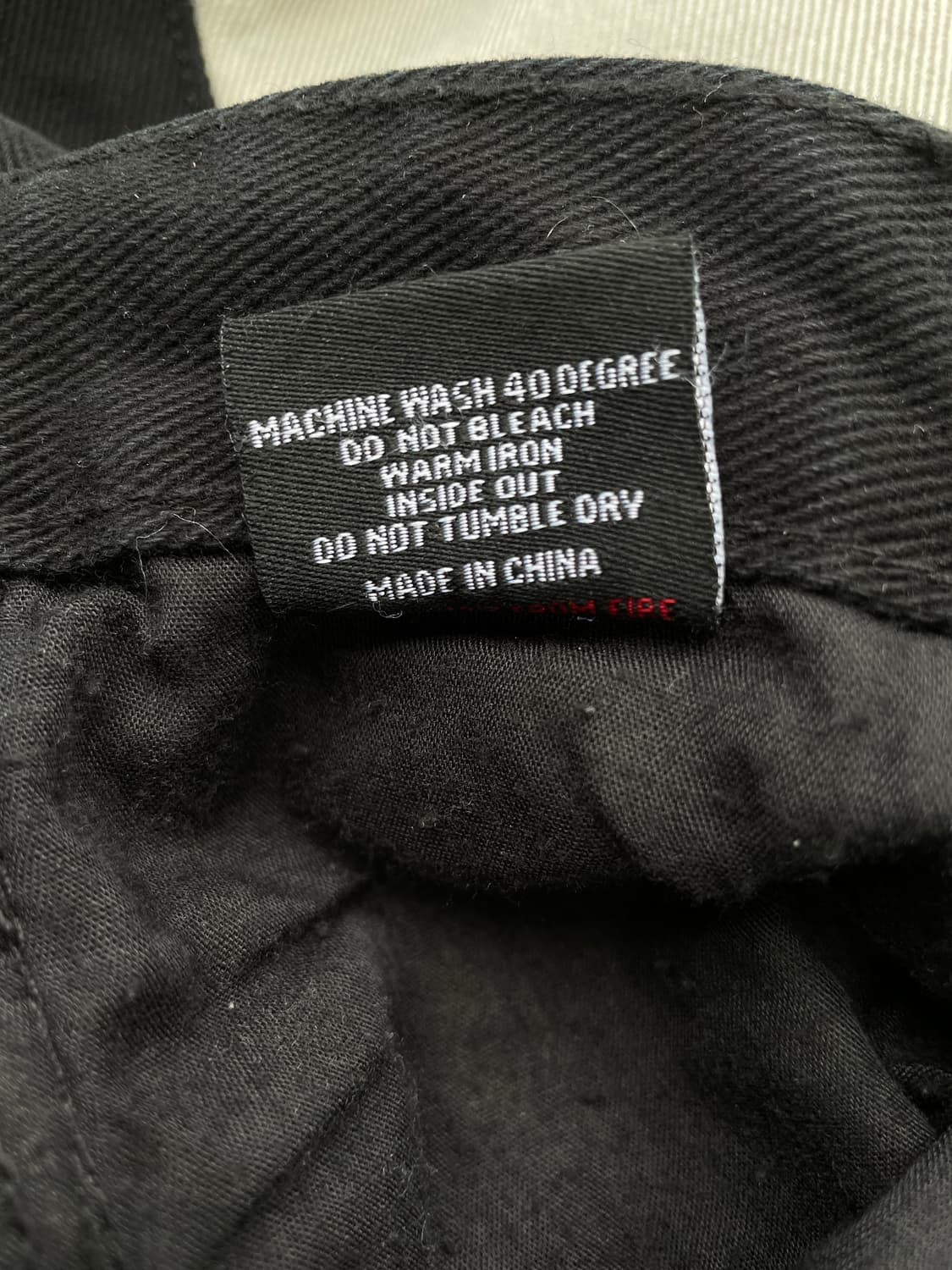 모모크롬(MOMOKROM) 투톤 컬러블록 사선 배색 와이드 데님 팬츠 상품이미지6