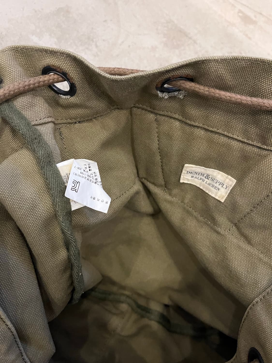빈티지 폴로 데님앤서플라이 밀리터리 빅백 상품이미지7