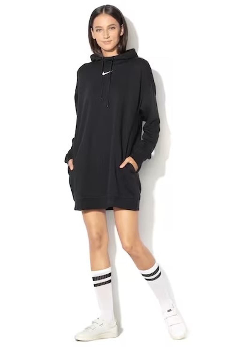 Nike 나이키 여성용 롱 후드티 스웻셔츠 블랙 상품이미지1