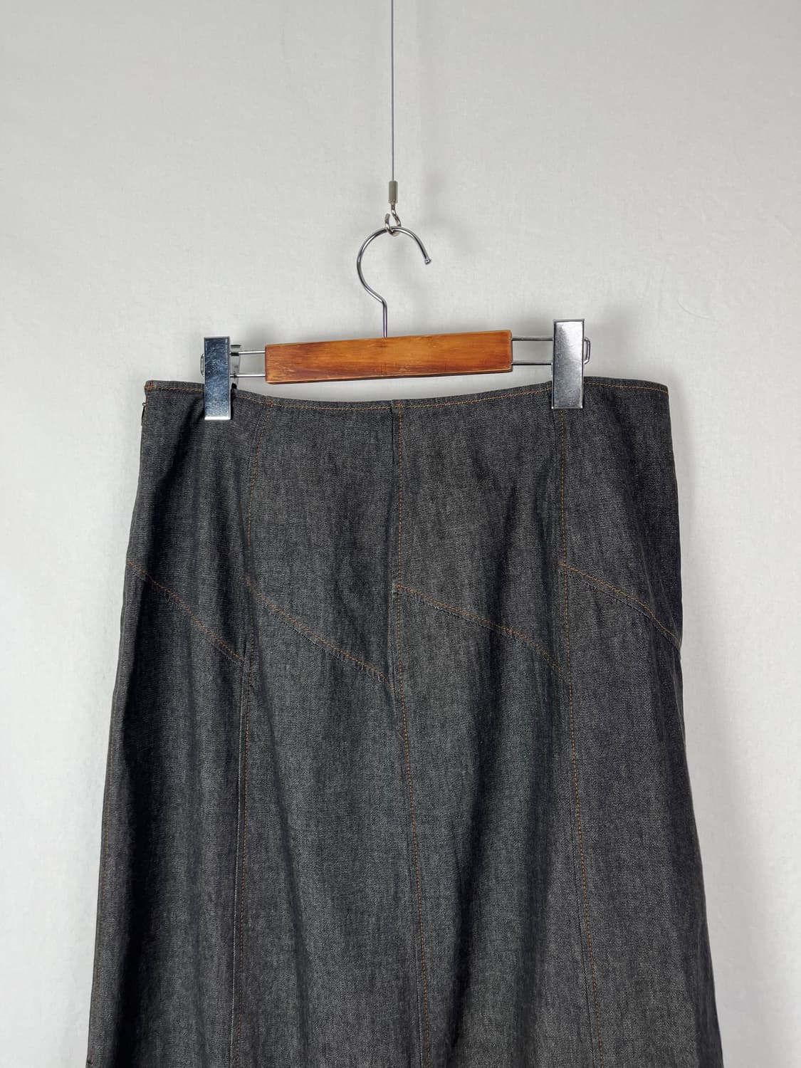 Vintage 흑청 데님 스커트  상품이미지5