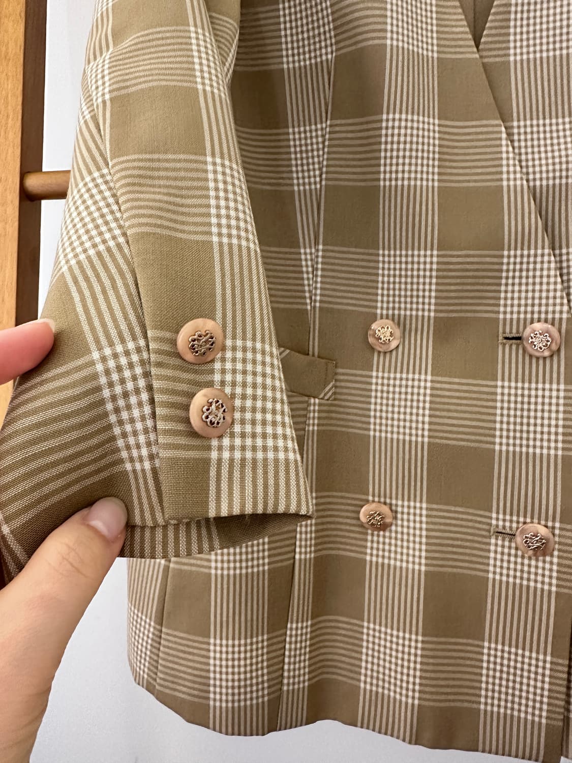 썸머 울 체크 자켓(일본빈티지) 상품이미지4