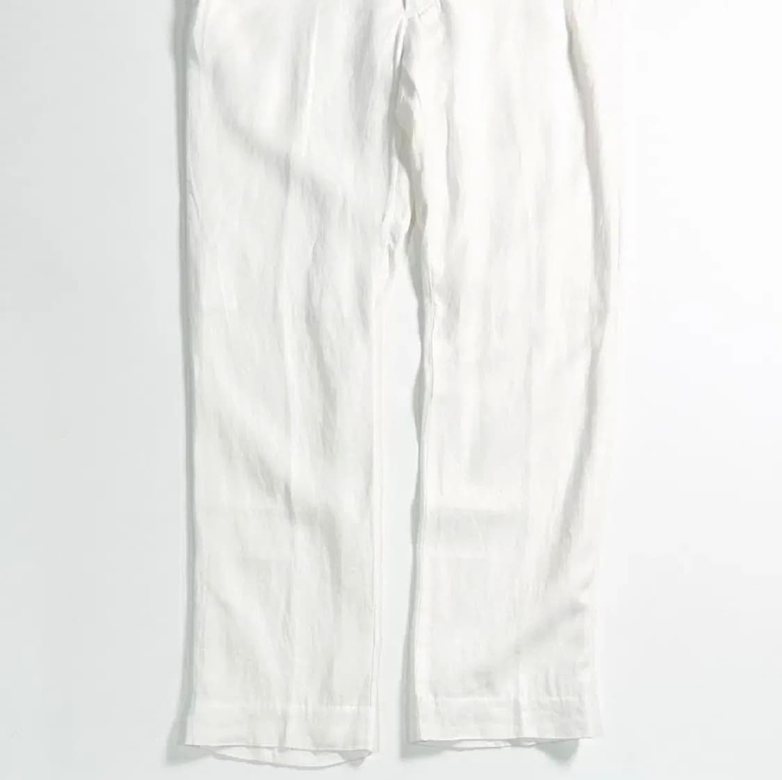 폴로 화이트 린넨 트라우저 팬츠 상품이미지2