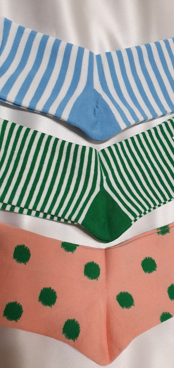 블루 그린 살구 도트 스트라이프 Bonne Maison 본메종 양말 상품이미지7