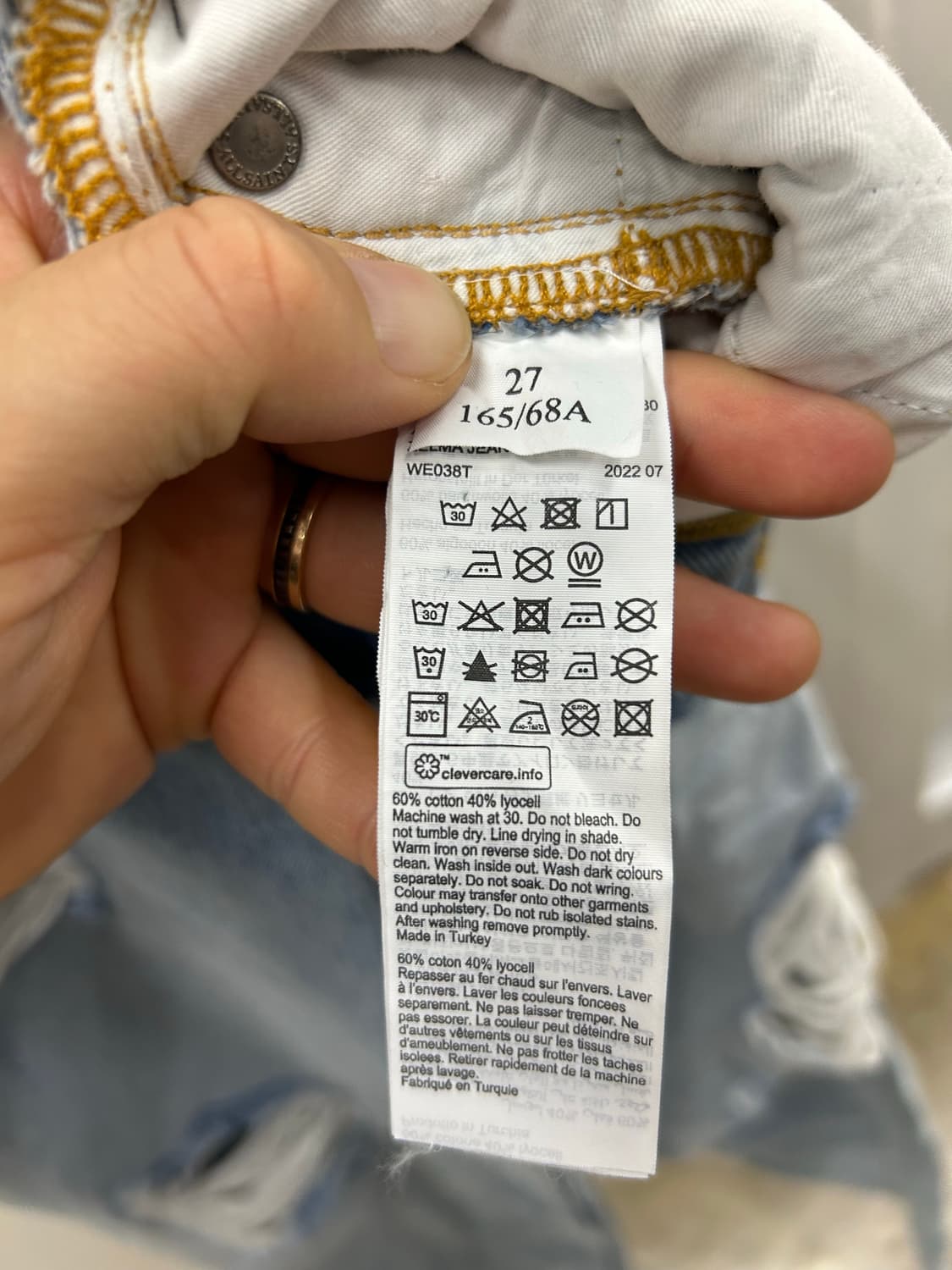 Allsaints (올세인츠) 데미지 워싱 데님 상품이미지8