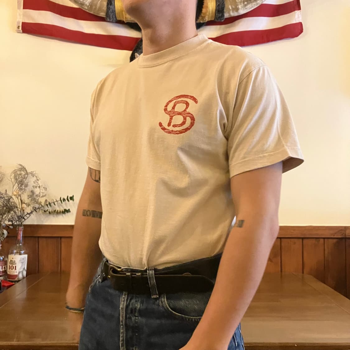 페로우즈 스토미블루 그래픽 하프셔츠 L 상품이미지8