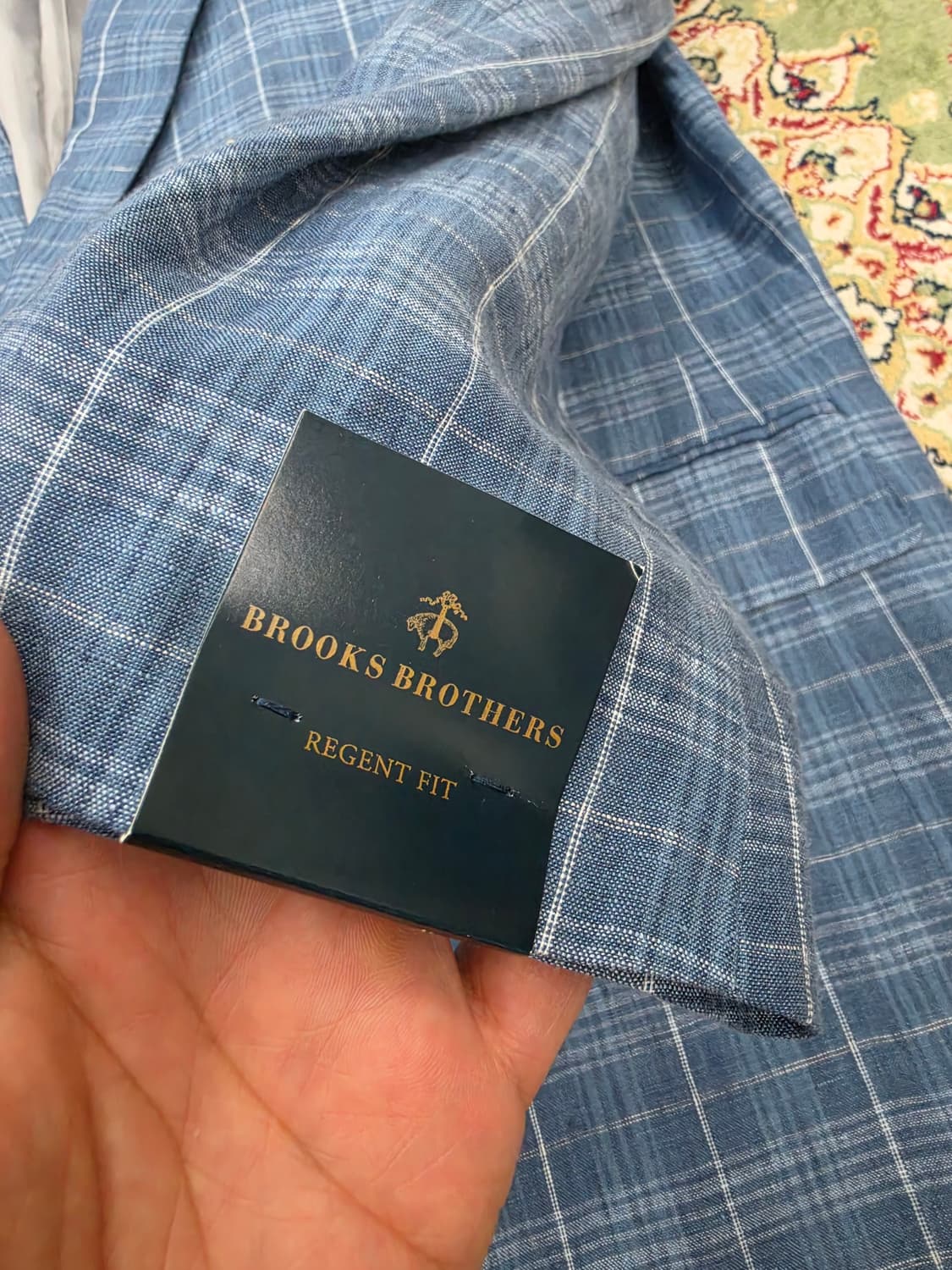 [새상품/최종할인] 브룩스브라더스 린넨 블루체크 2버튼 46R 107 상품이미지8
