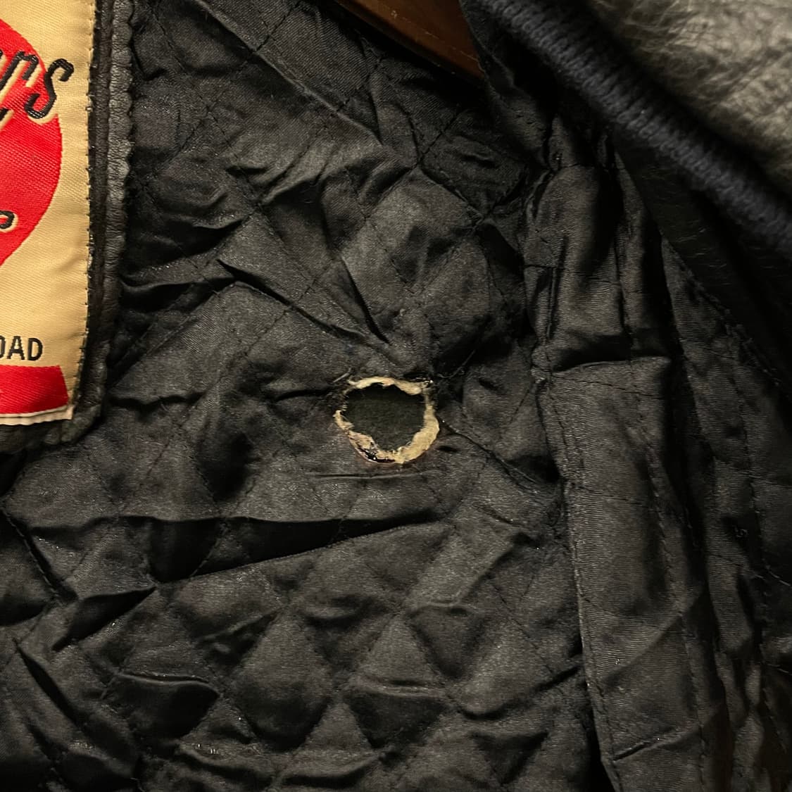 90s DIESEL 디젤 엠브로이드 리얼 레더 봄버 바시티 자켓 소가죽 상품이미지8